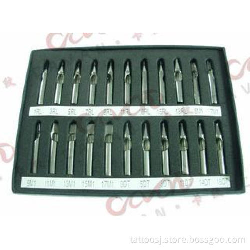 Traditional Stainless Steel Tattoo Tips Sets With 22 Differ